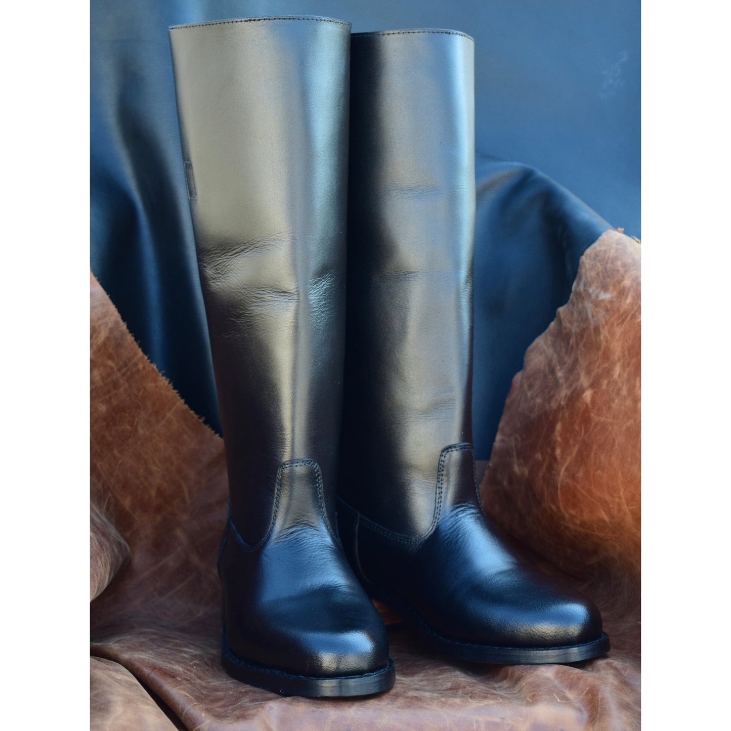 noirtide Custom-Made High Heel Officer Boot