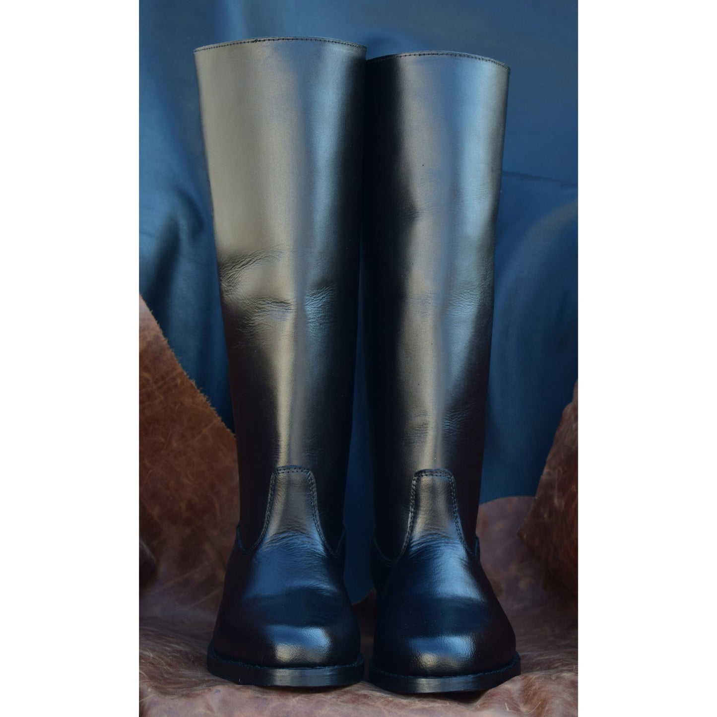 noirtide Custom-Made High Heel Officer Boot