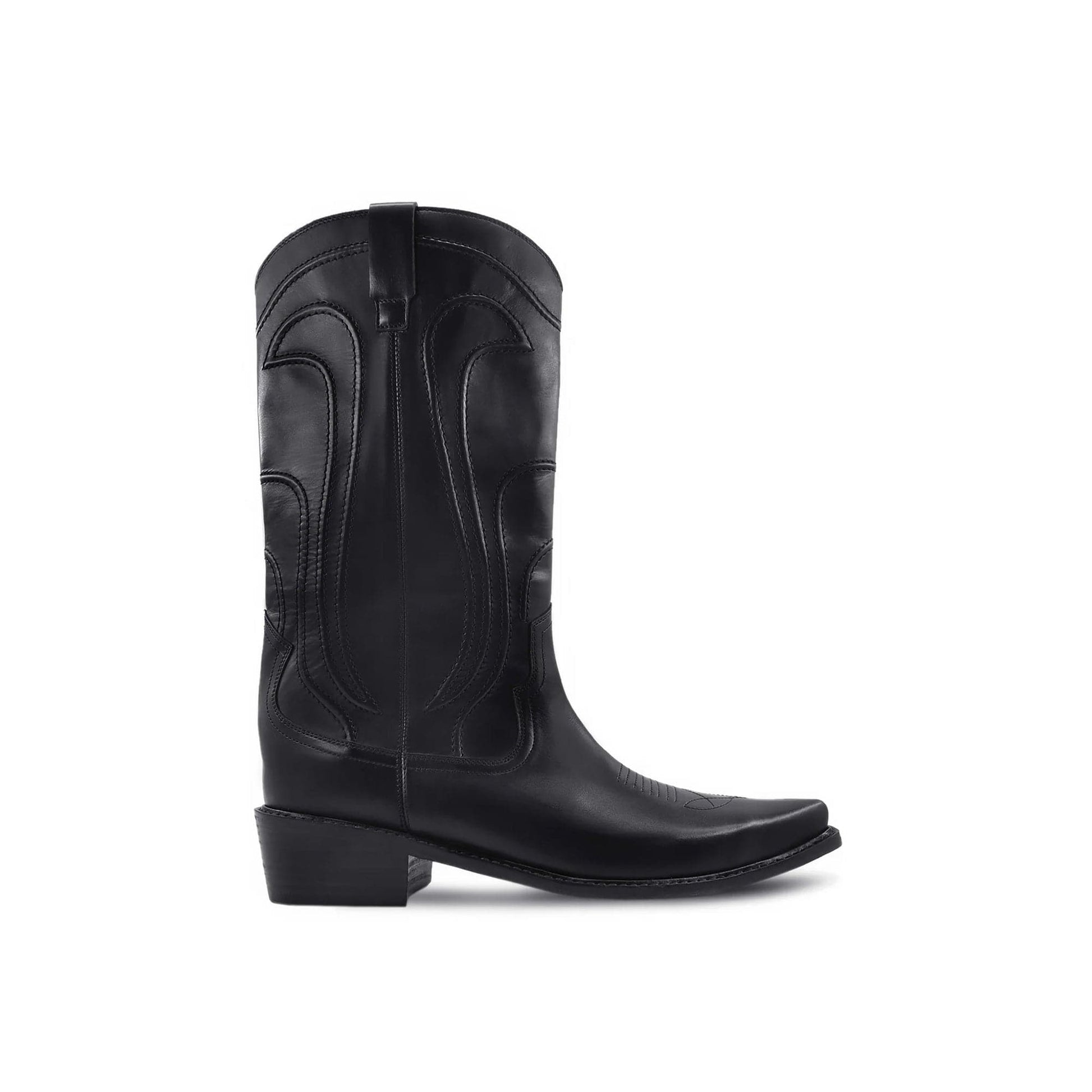 noirtide Custom-Made Men's Black Calf Leather Chelsea Boot