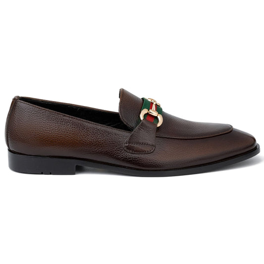 noirtide Hand-Made Custom Dark Brown Leather Loafers