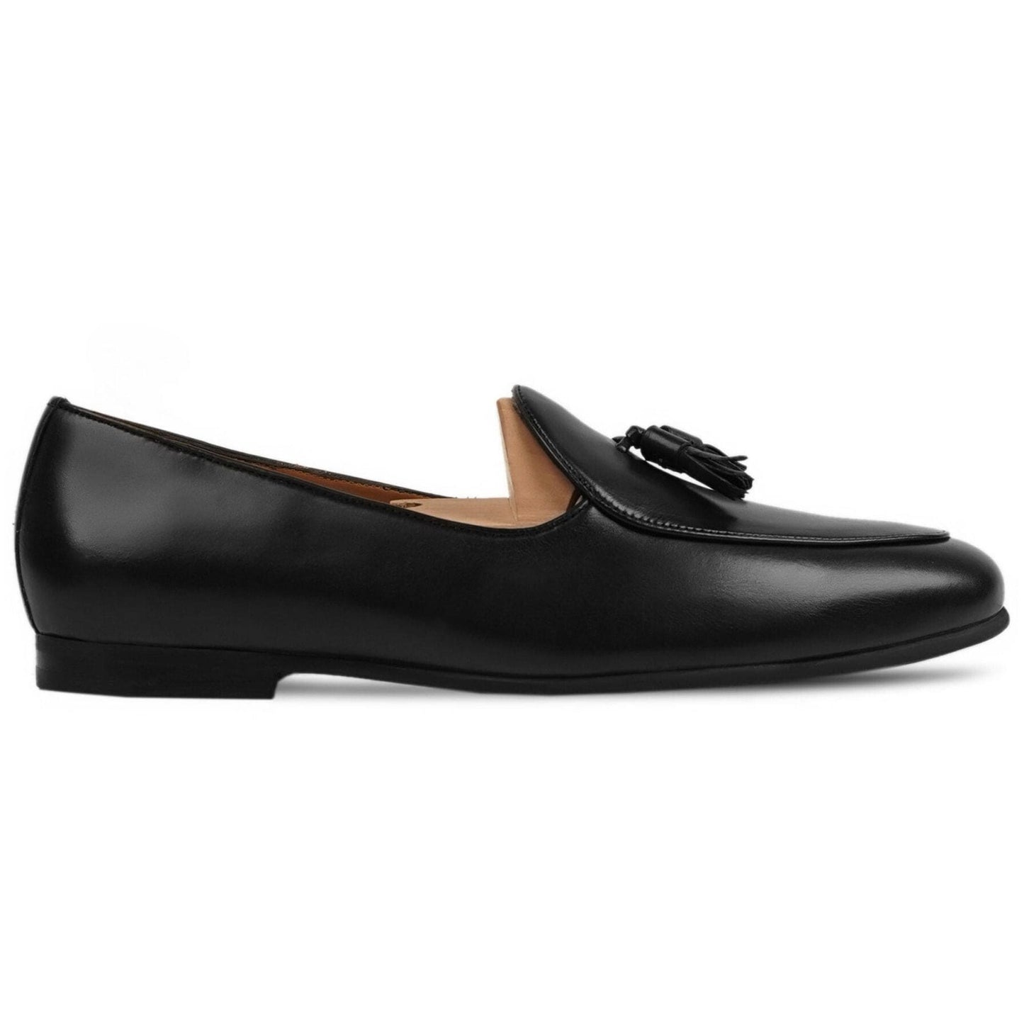 noirtide Hand-Made Custom Men's Black Calf Leather Loafer