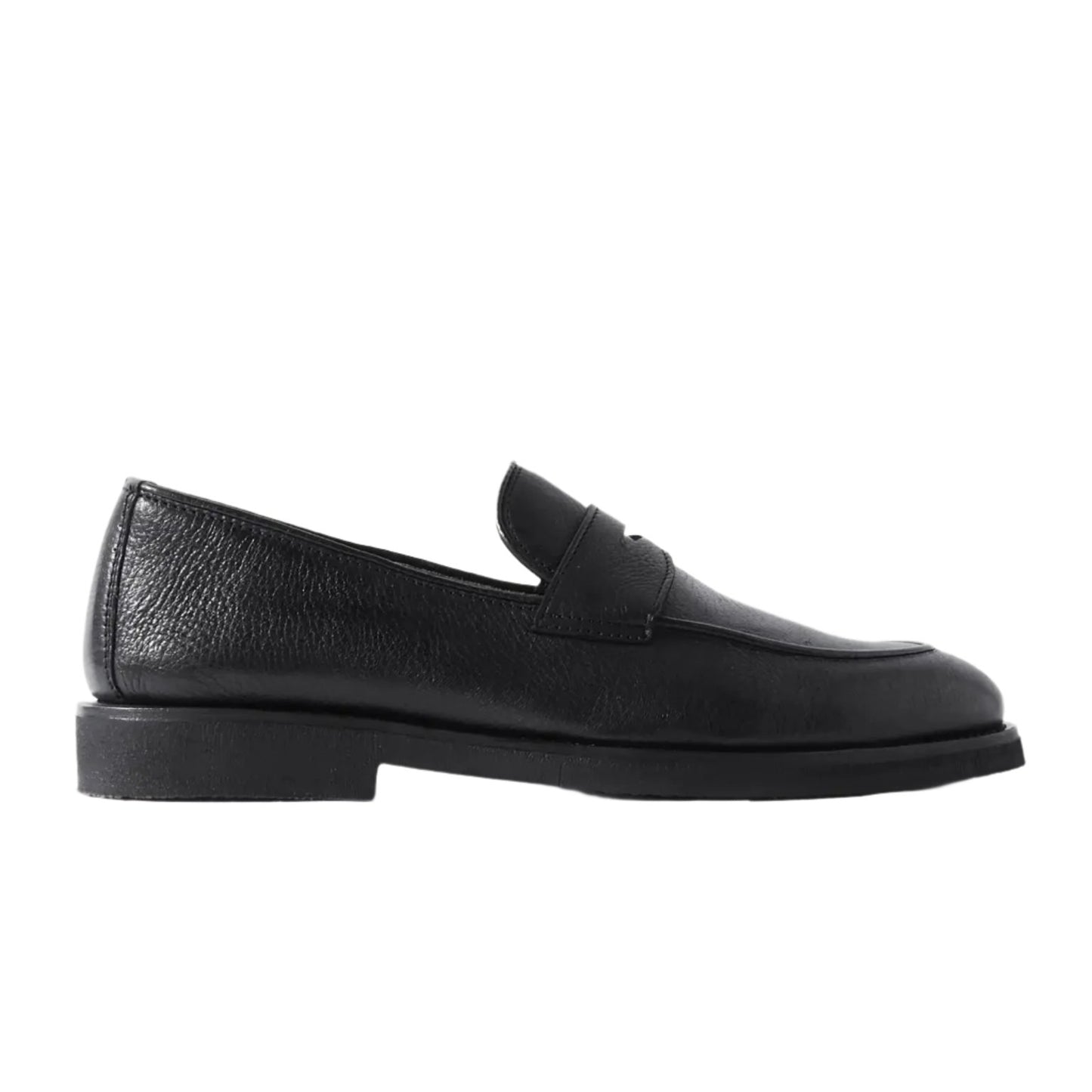 noirtide Hand-Made Customisable Calf Leather Men Black Penny Loafers Loafer