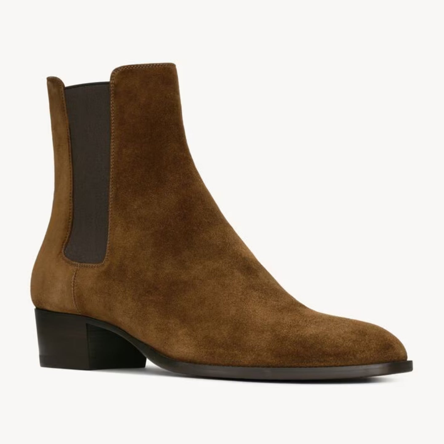 noirtide Handmade Bespoke Brown Suede Leather Chelsea Boots For Men