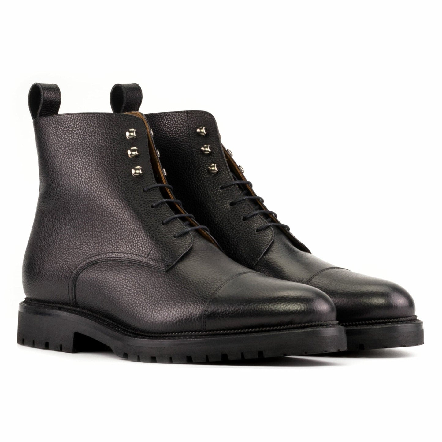 noirtide Handmade Custom Black Calf Leather Boots For Men