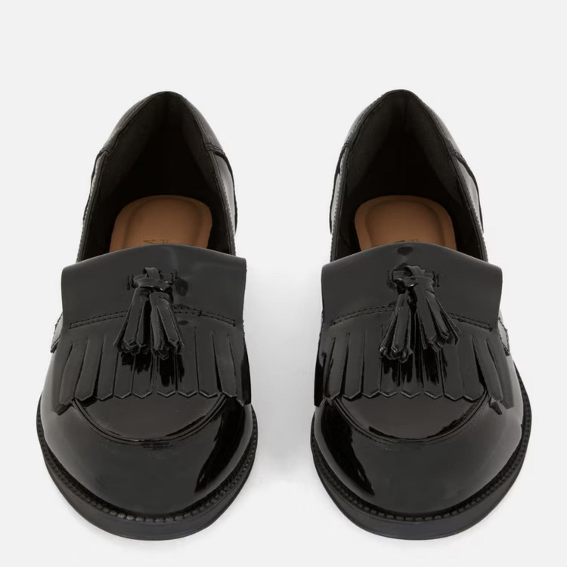 Noirtide Handmade Custom Black Patent Leather Women Moccassion