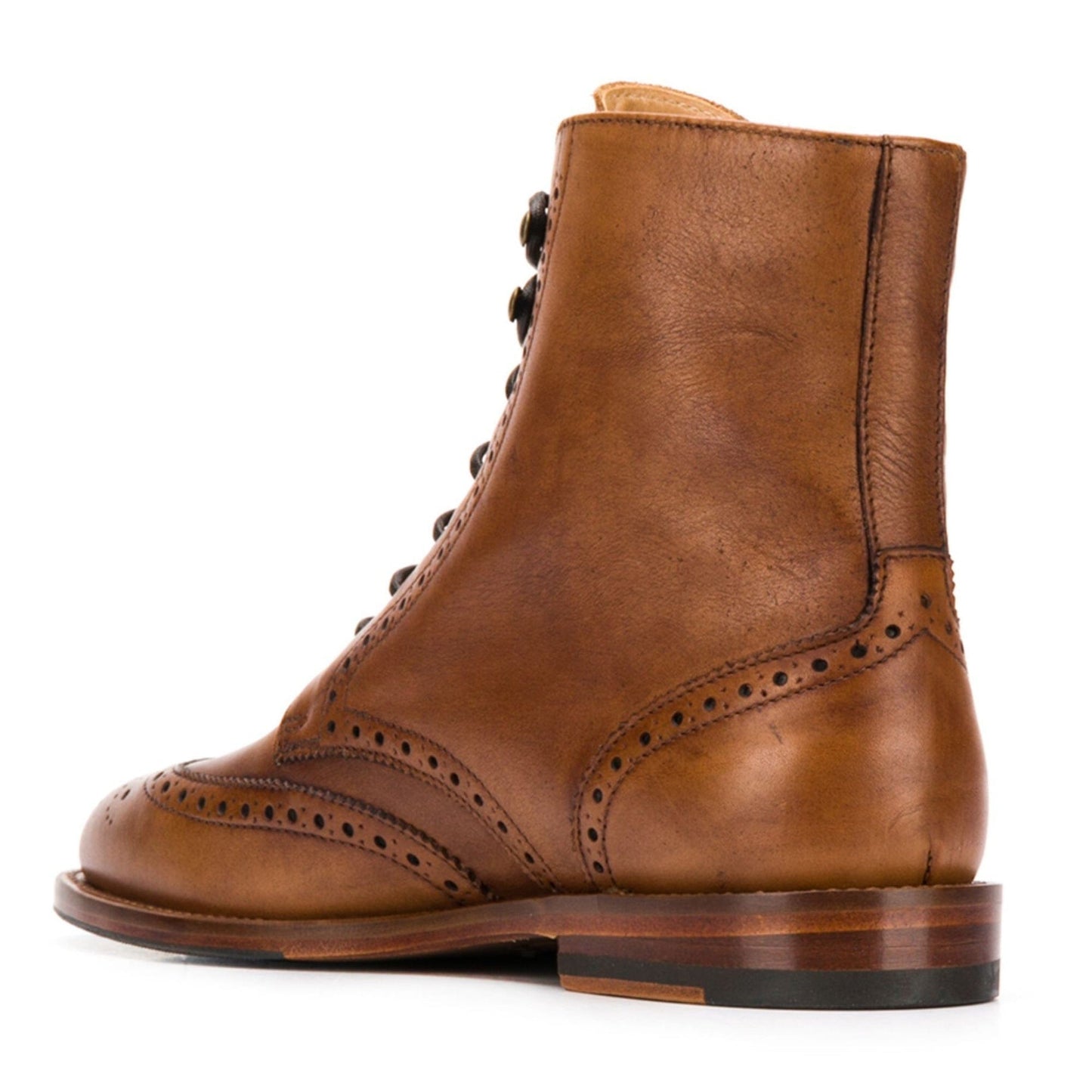 noirtide Handmade Custom Brown Calf Leather Boots For Men