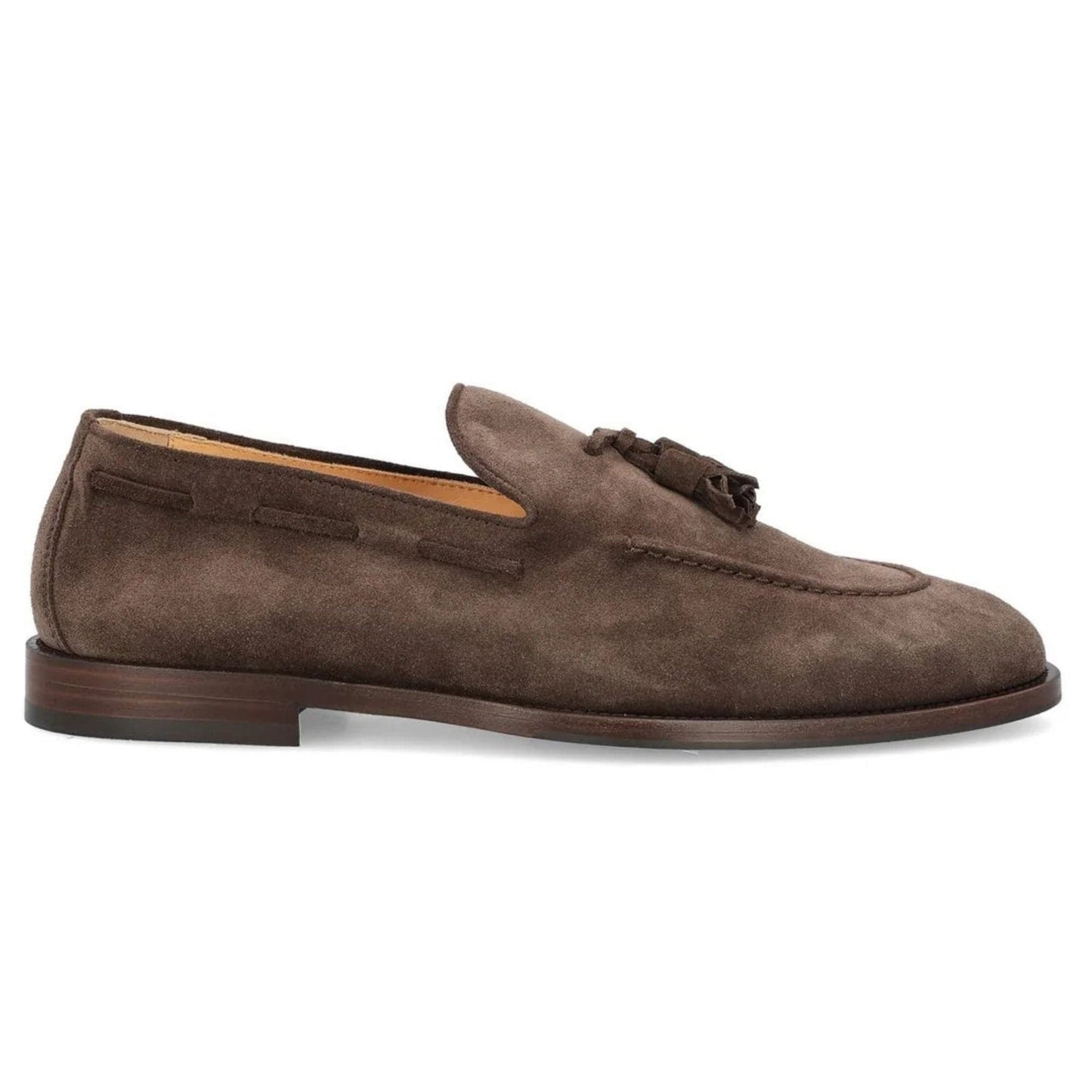 Noirtide Handmade Custom Brwon Suede Leather Mens Loafers