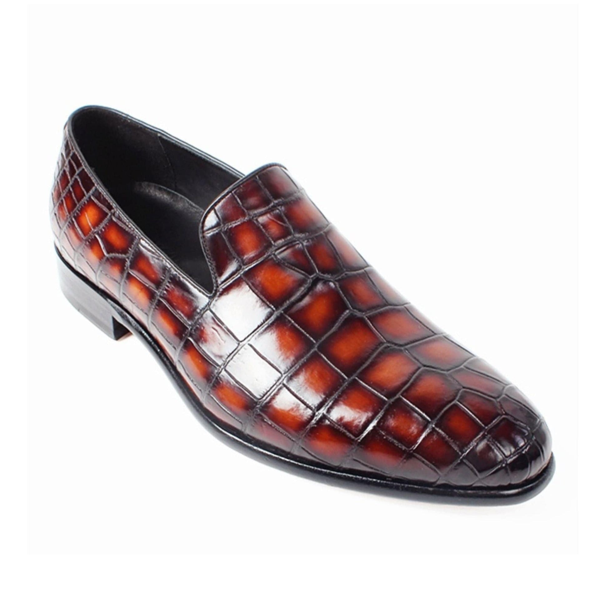 noirtide Handmade, Custom Crocodile Pattern Leather Loafer