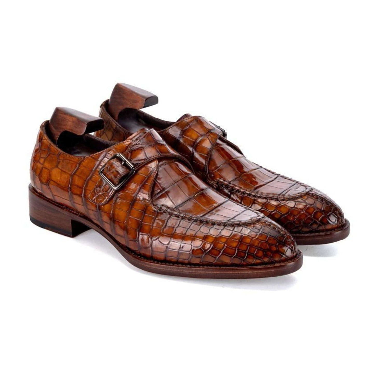 noirtide Handmade, Custom Crocodile Pattern Leather Loafer