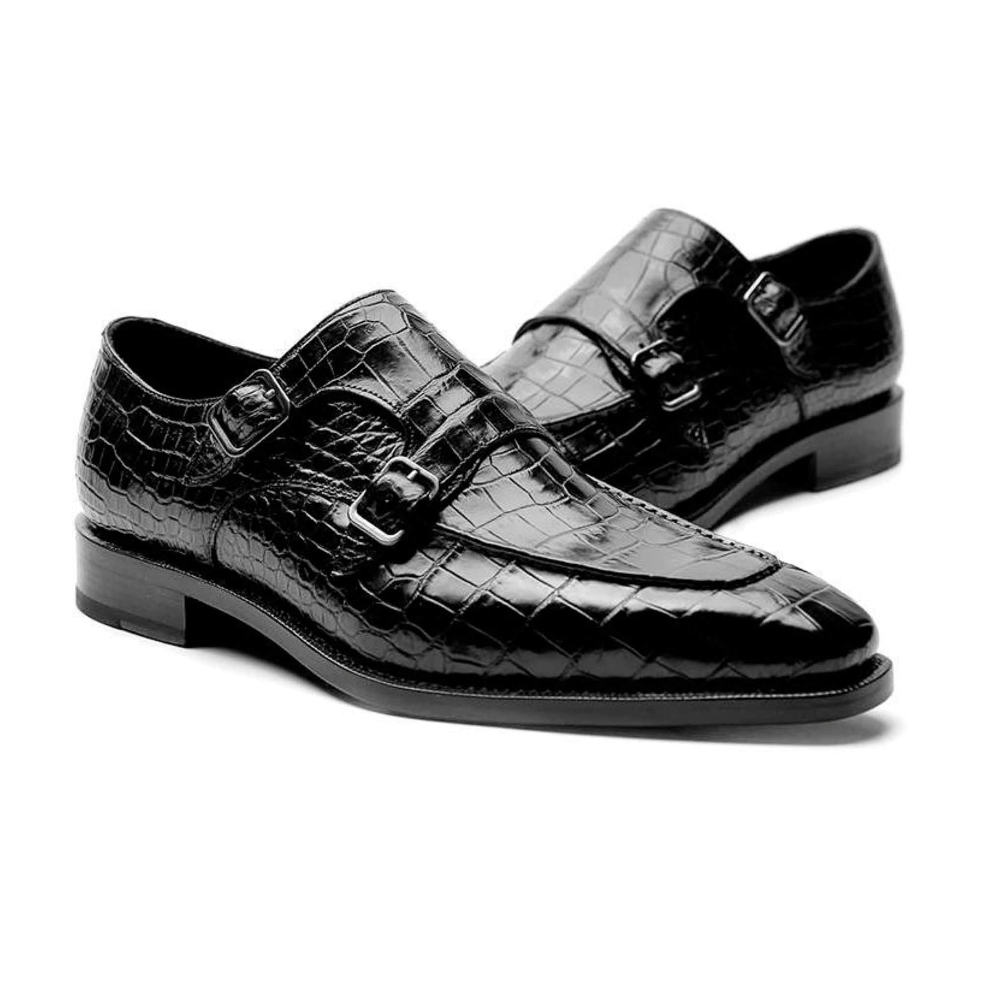 noirtide Handmade, Custom Crocodile Pattern Leather Loafer