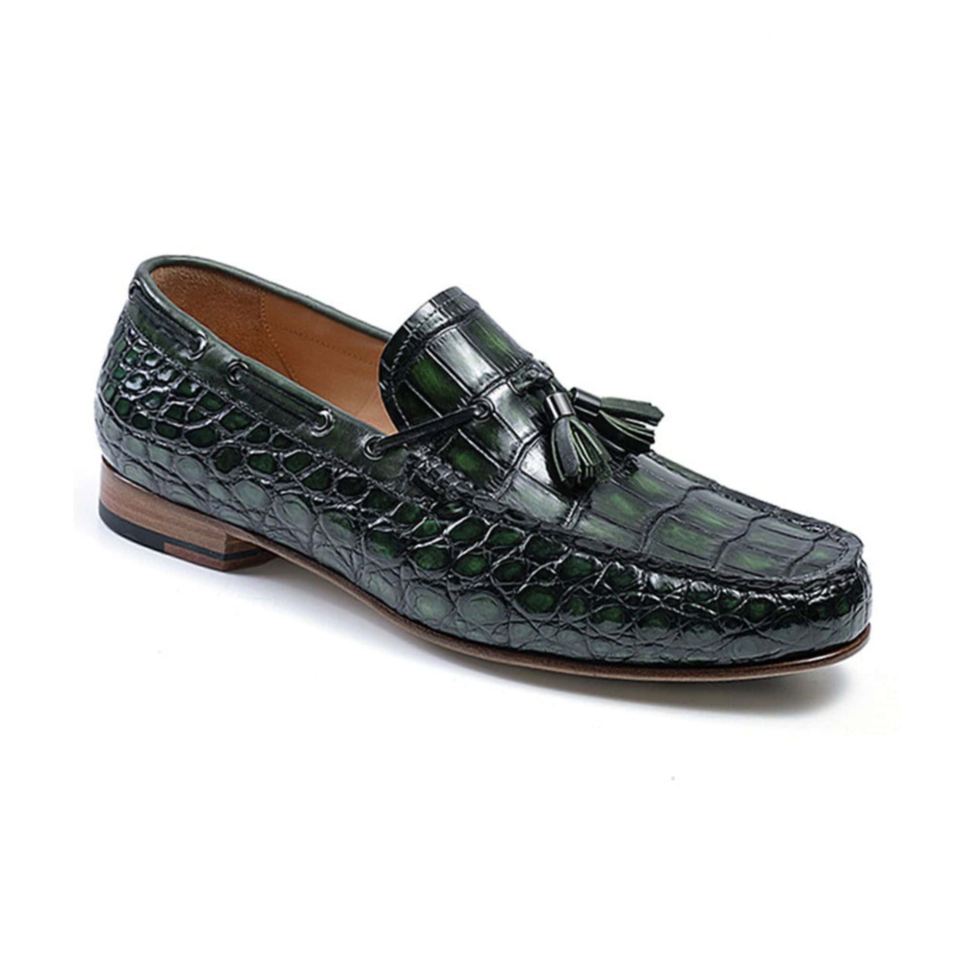 noirtide Handmade, Custom Crocodile Pattern Men Leather Loafer