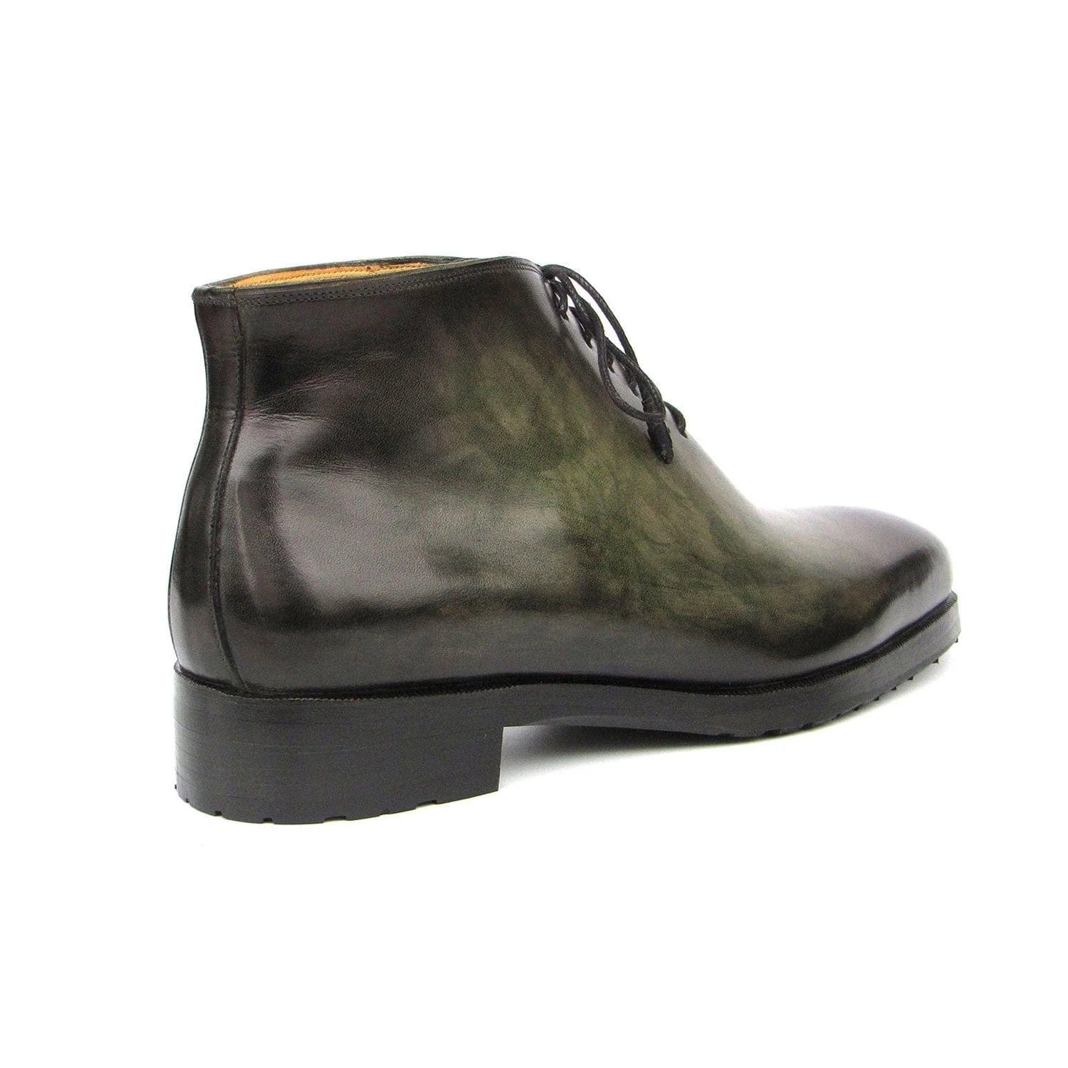 noirtide Handmade Custom Green Calf Leather Chukka Boots For Men