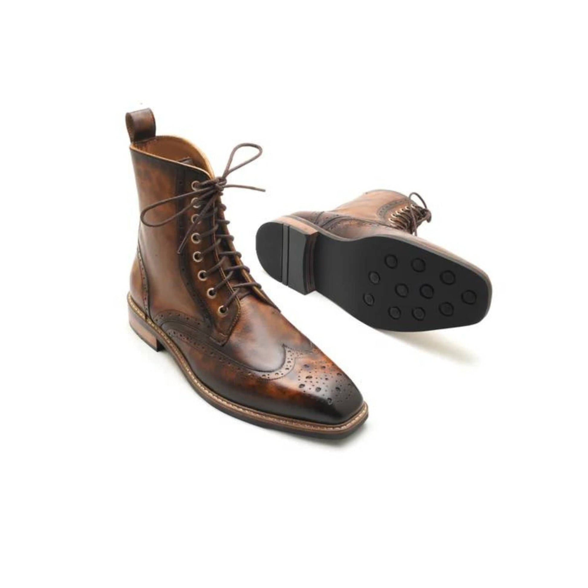 noirtide Handmade Custom Leather Boots For Men