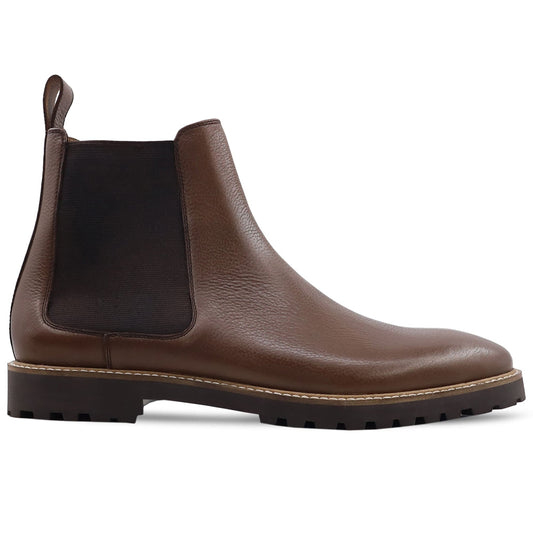 noirtide Handmade, Custom Leather Men Brown Chelsea Boots