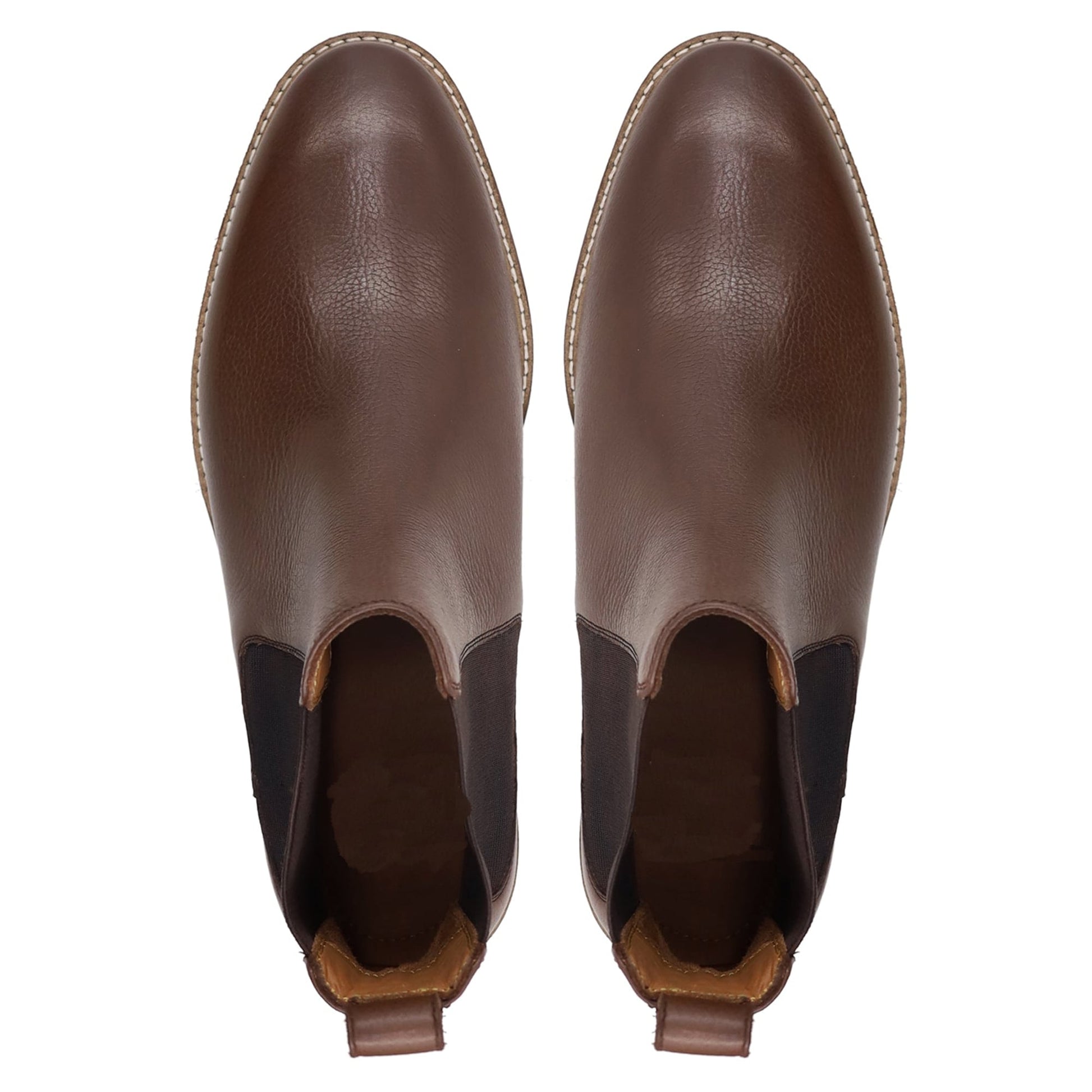 noirtide Handmade, Custom Leather Men Brown Chelsea Boots