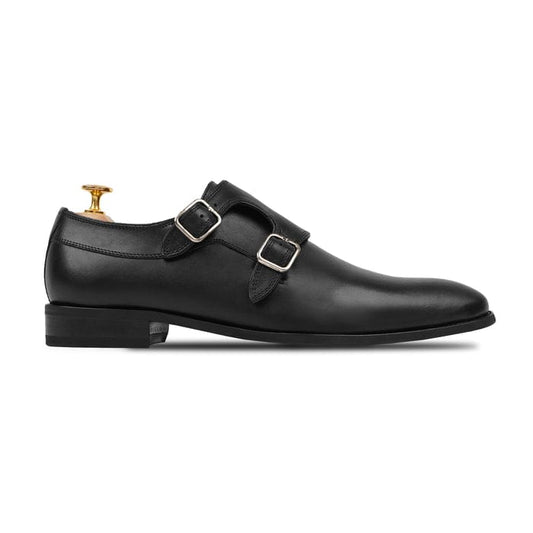 noirtide Handmade, Custom Leather Men Monkstrap Shoes