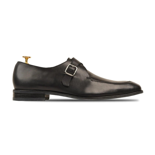 noirtide Handmade, Custom Leather Men Monkstrap Shoes