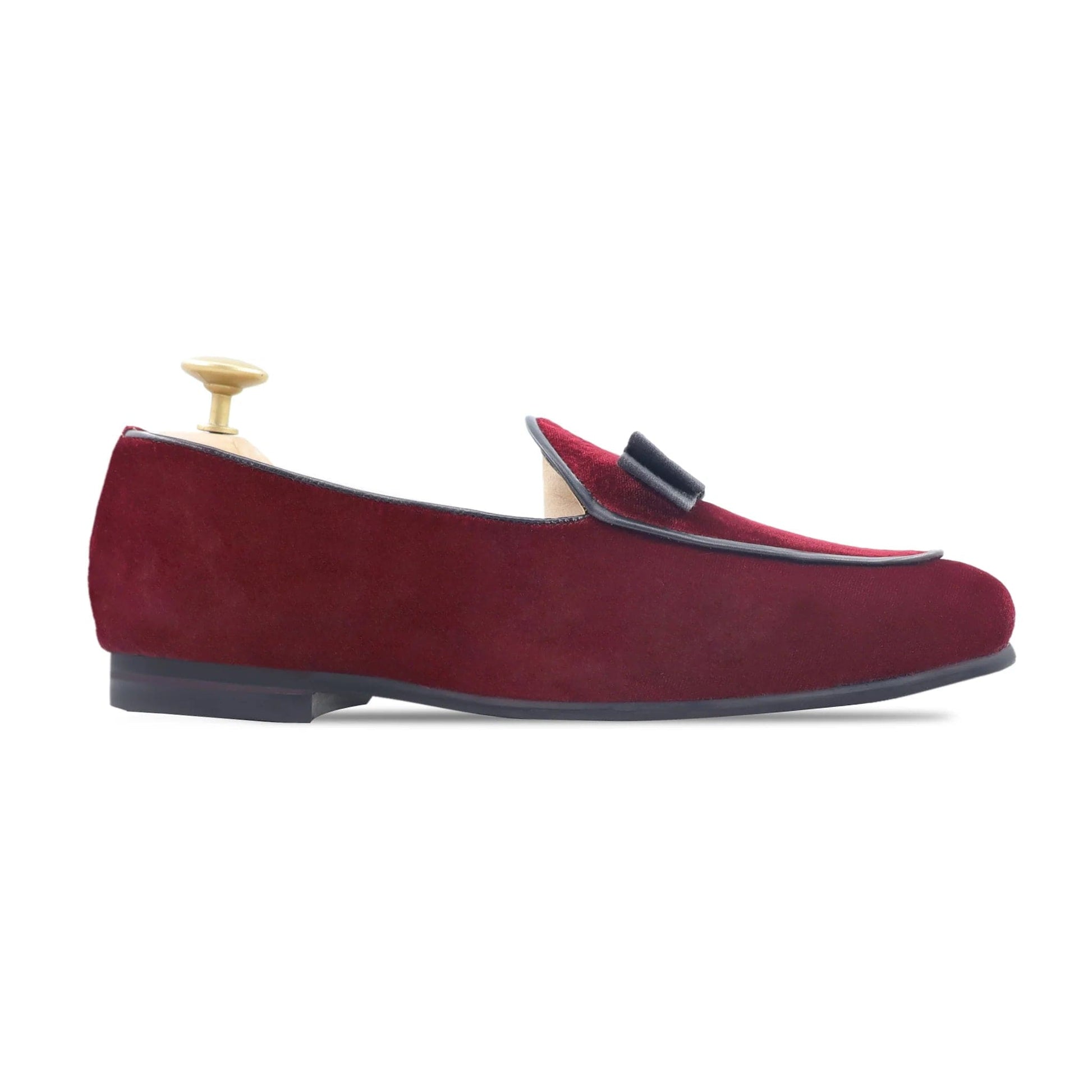 Noirtide Handmade Custom Mehroon Suede Leather Mens Loafers