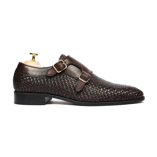 noirtide Handmade Custom Men Brown Leather Shoes