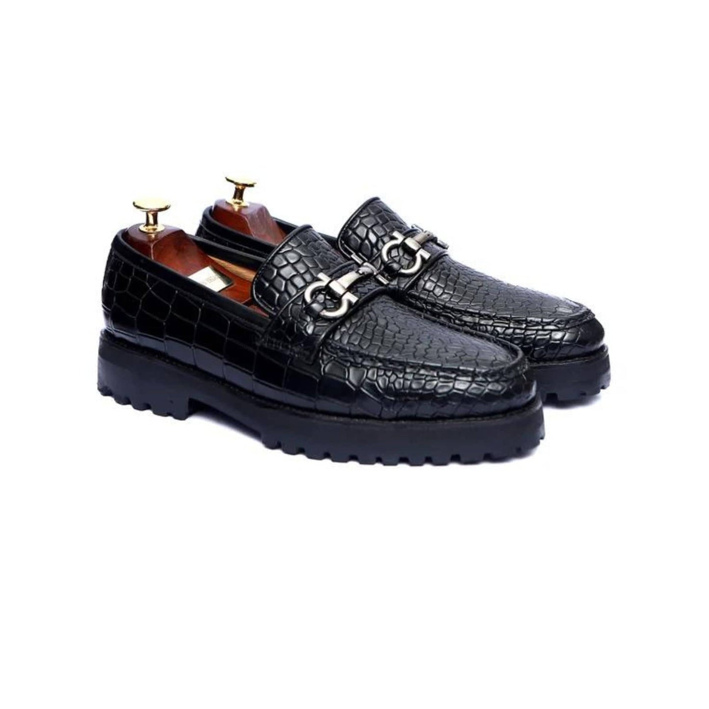 noirtide Handmade, Custom Men Crocodile Leather Loafer