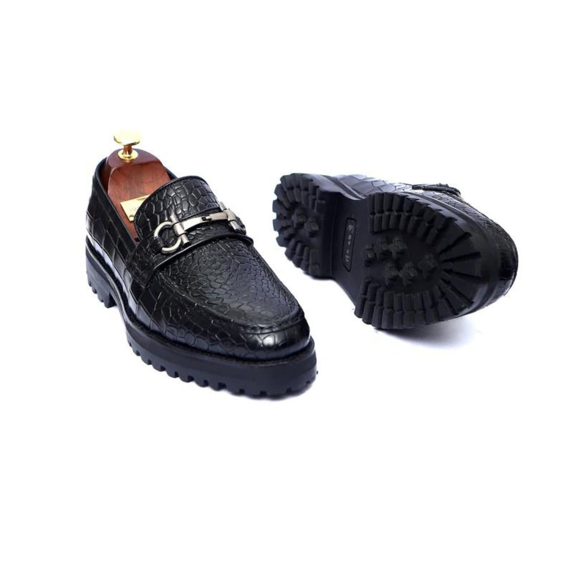 noirtide Handmade, Custom Men Crocodile Leather Loafer