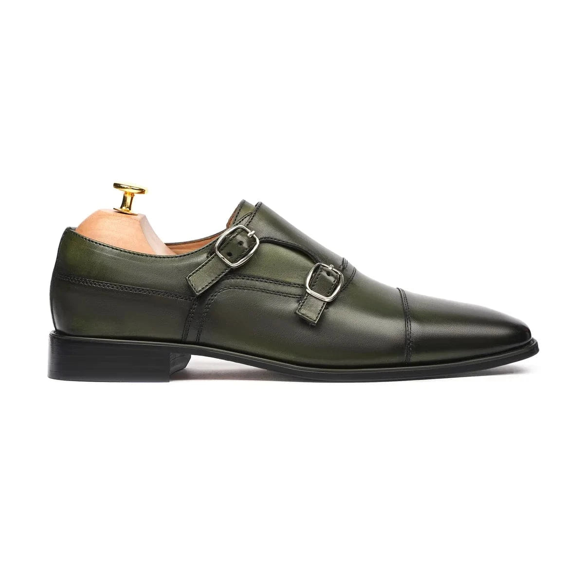 noirtide Handmade Custom Men Green Leather Shoes