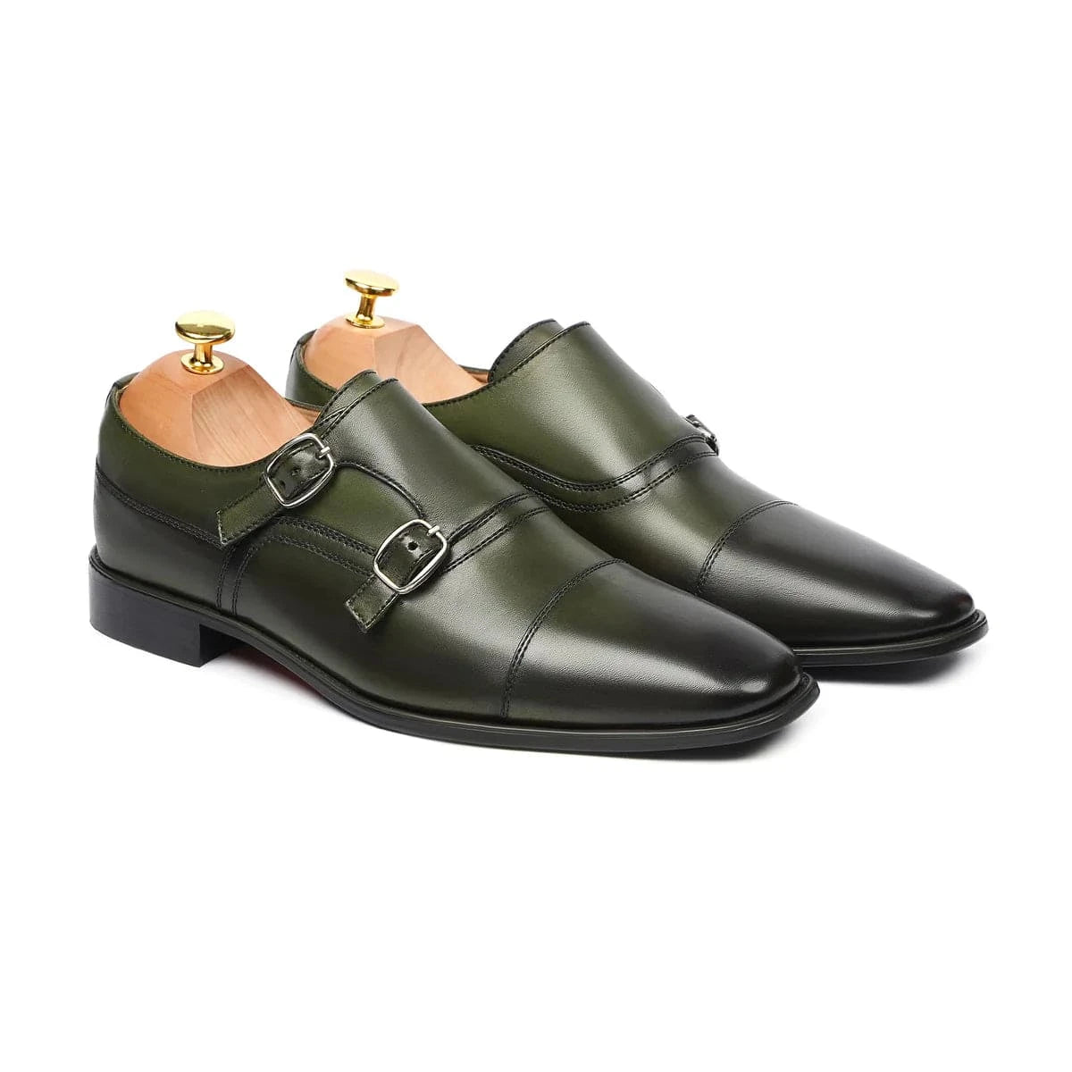 noirtide Handmade Custom Men Green Leather Shoes