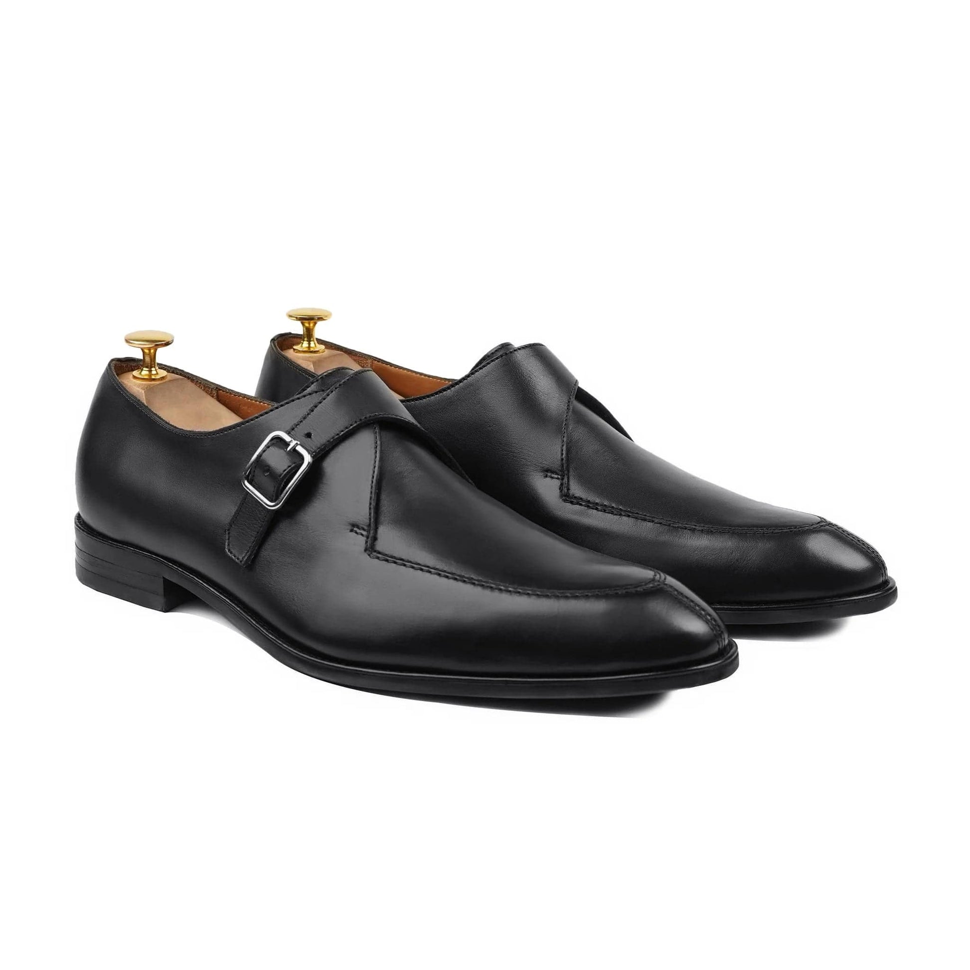 noirtide Handmade Custom Men Leather Monkstrap Shoes