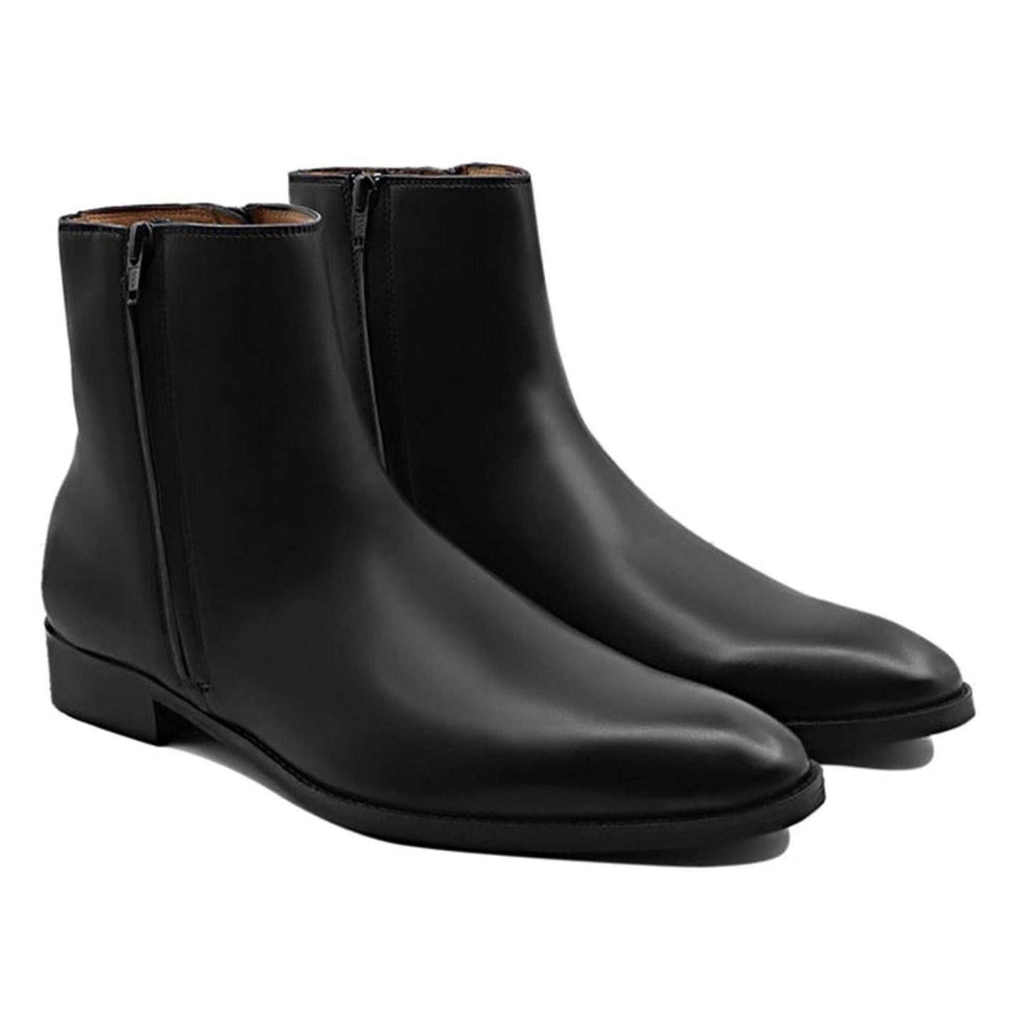 noirtide Handmade Custom Men's Black Calf Leather Chelsea Boot