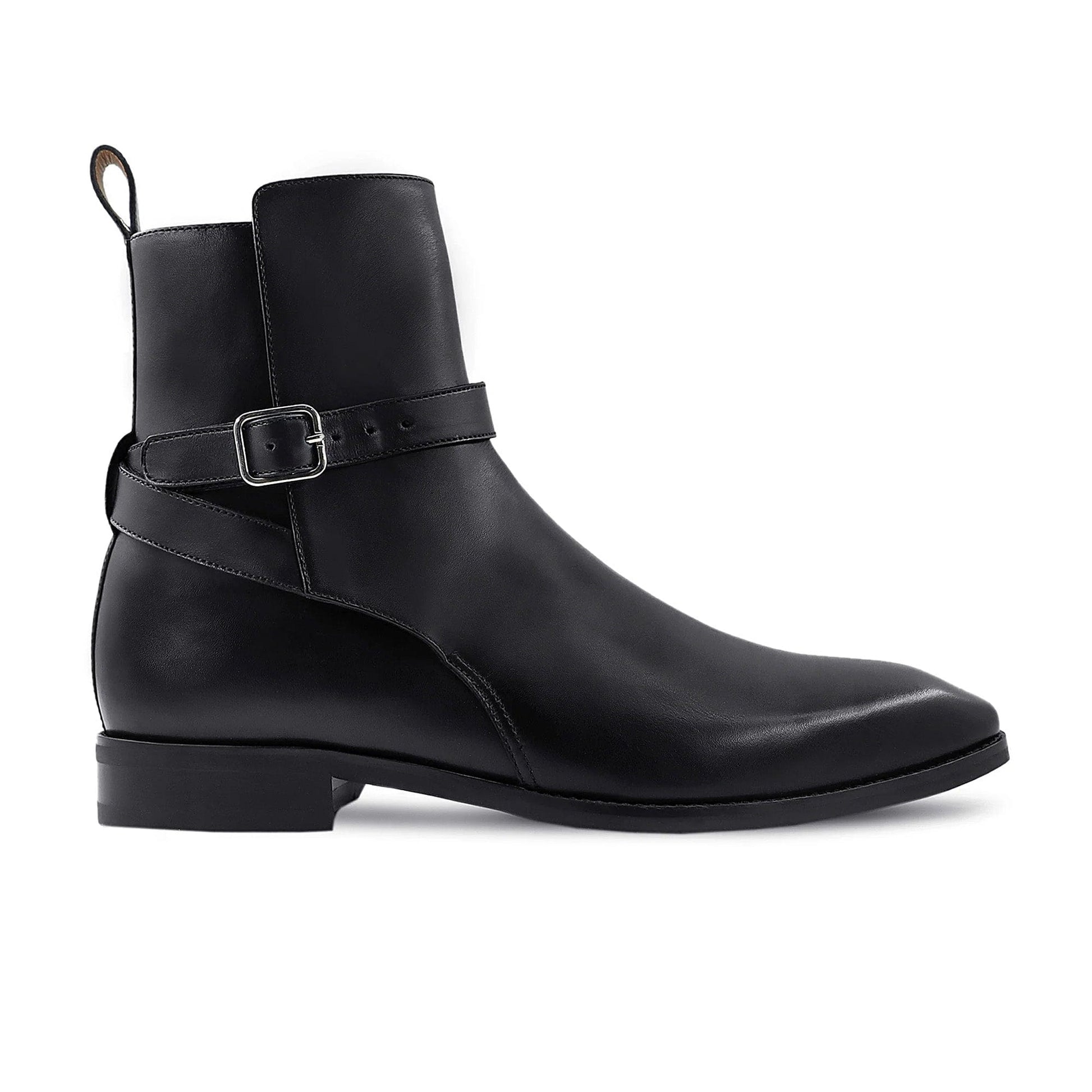 noirtide Handmade Custom Men's Black Calf Leather Jodhpur Boot