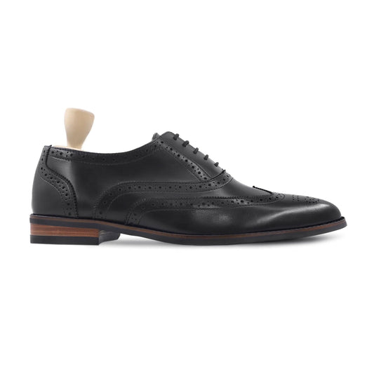 noirtide Handmade, Custom Men's Black Calf Leather Oxford Shoe