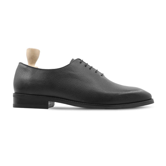 noirtide Handmade, Custom Men's BLACK PEBBLE GRAIN WHOLECUT