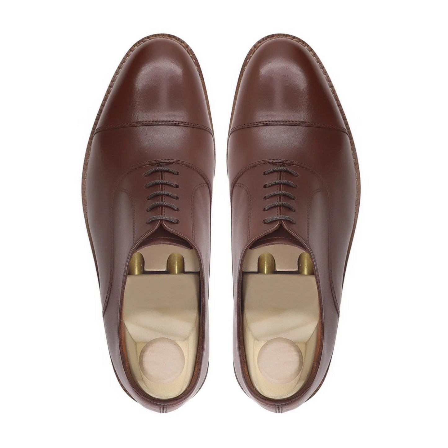 noirtide Handmade, Custom Men's Brown Calf Leather Oxford Shoe