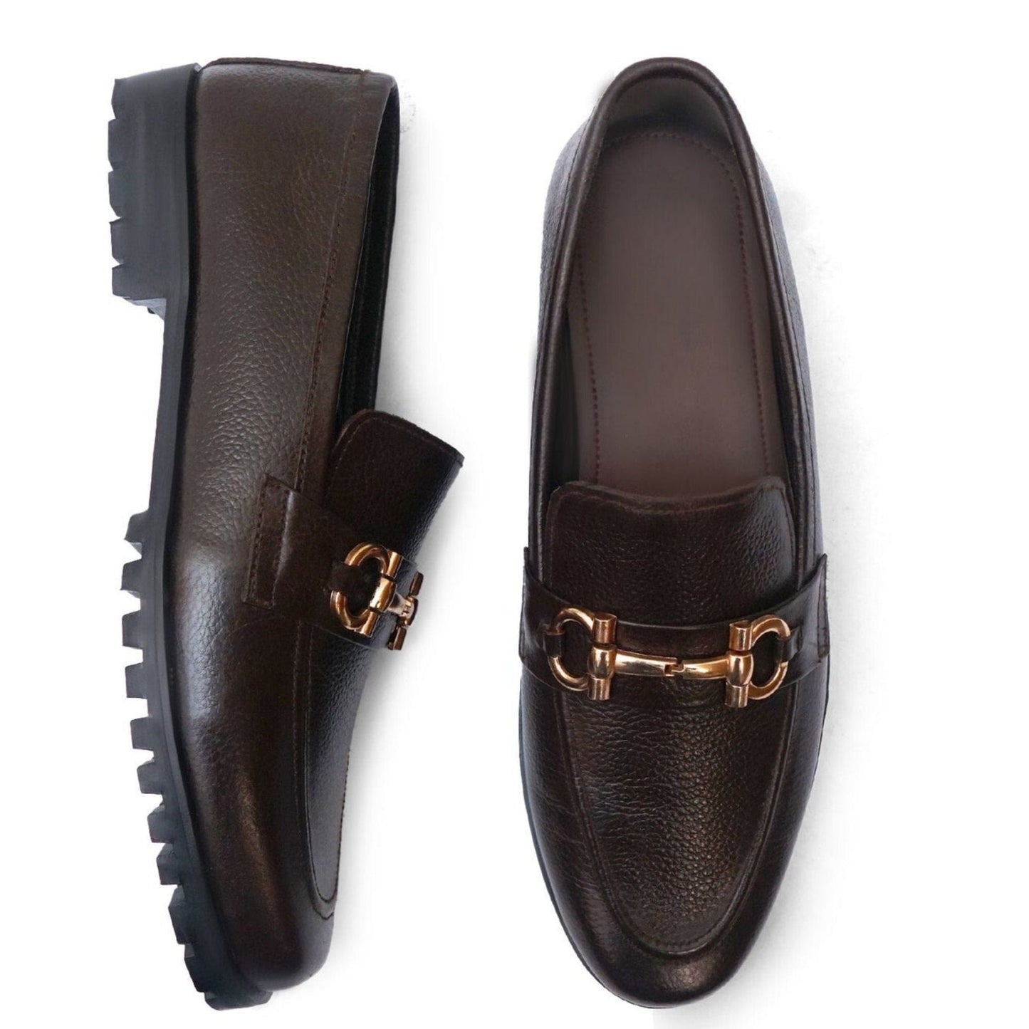 noirtide Handmade Custom Men's Buckled Loafers