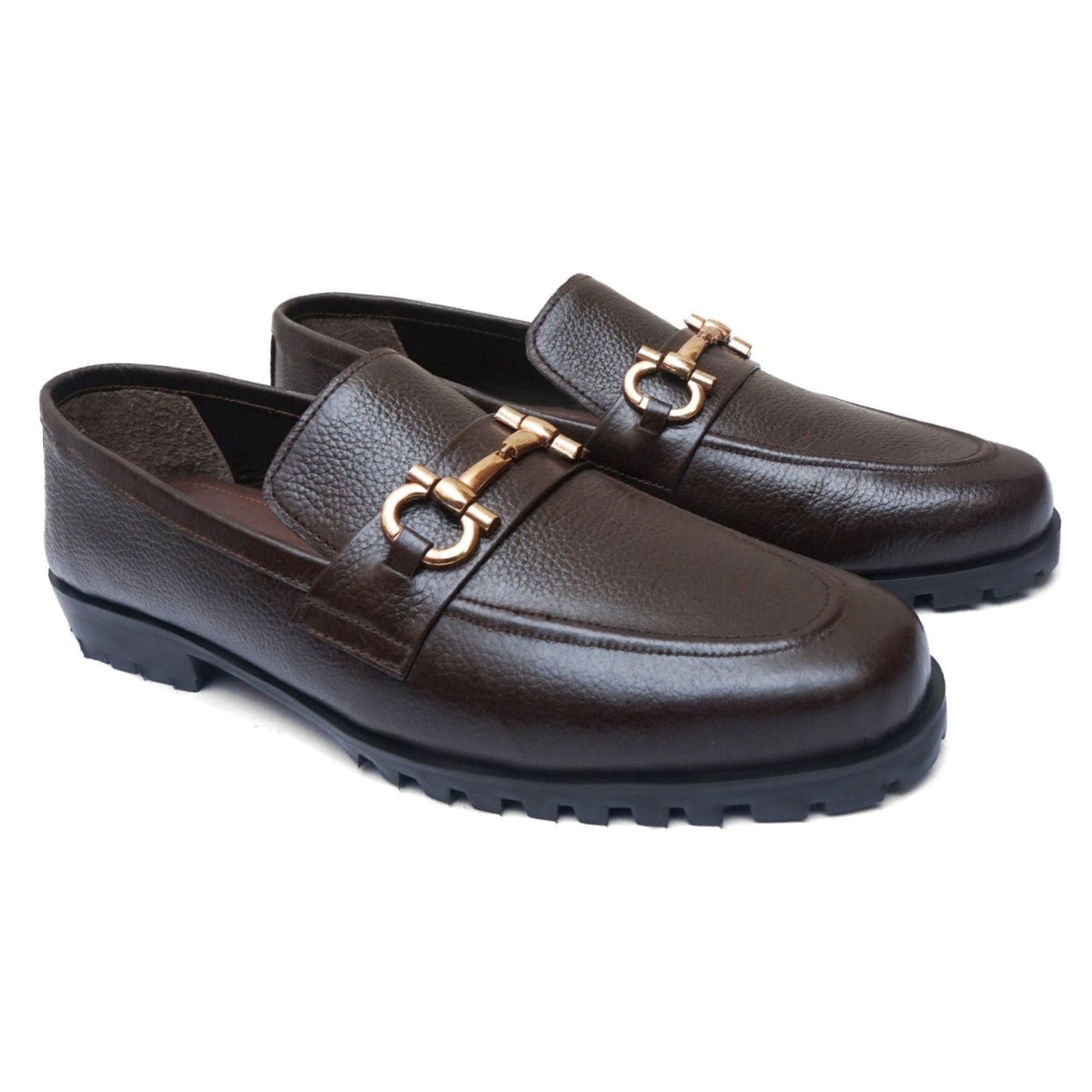 noirtide Handmade Custom Men's Buckled Loafers