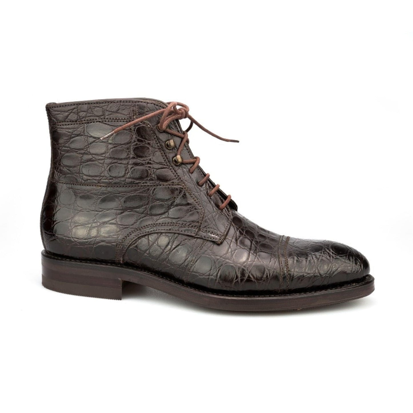 noirtide Handmade Custom Men's Crocodile Pattern Leather Boot