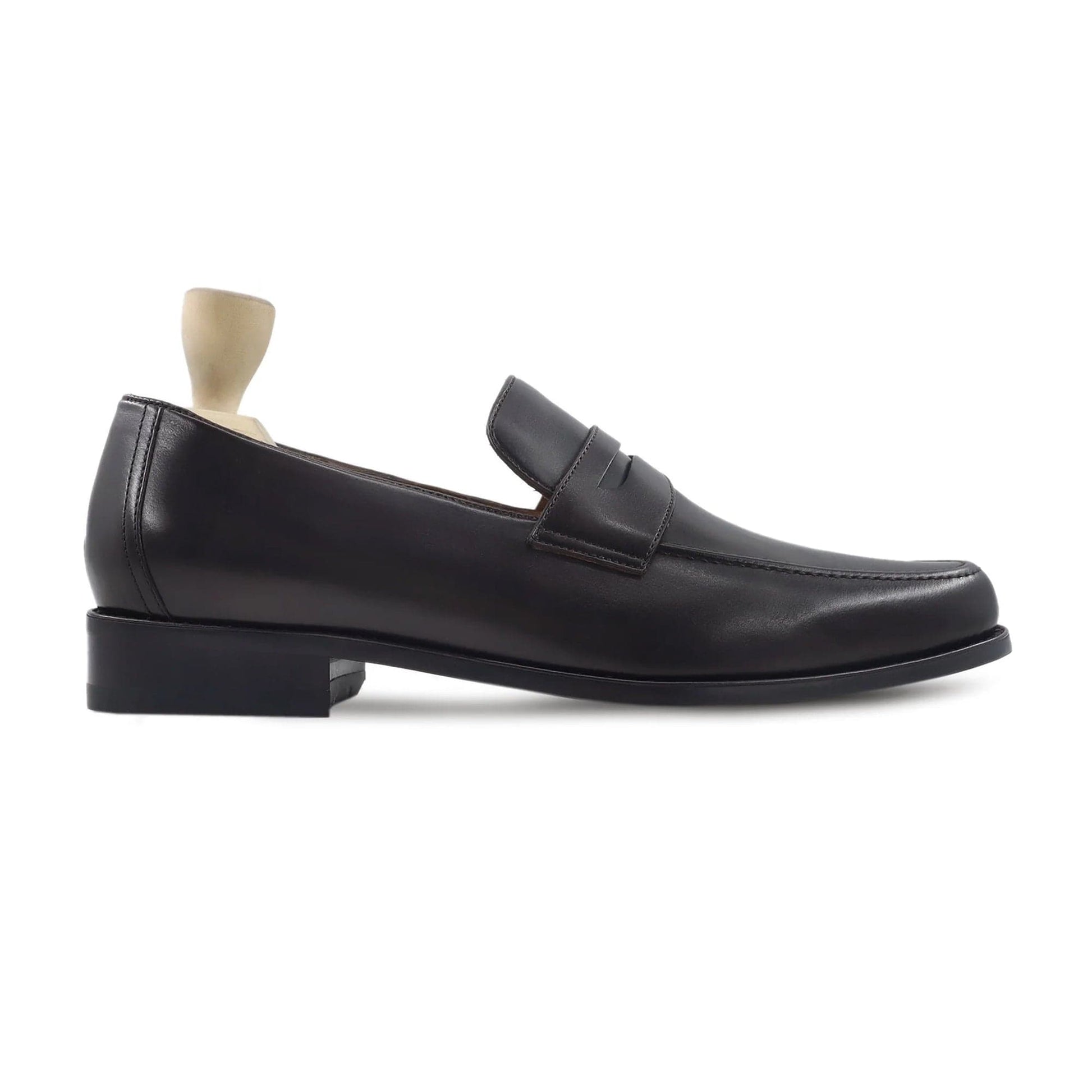 noirtide Handmade, Custom Men's Dark Brown Calf Leather Loafer