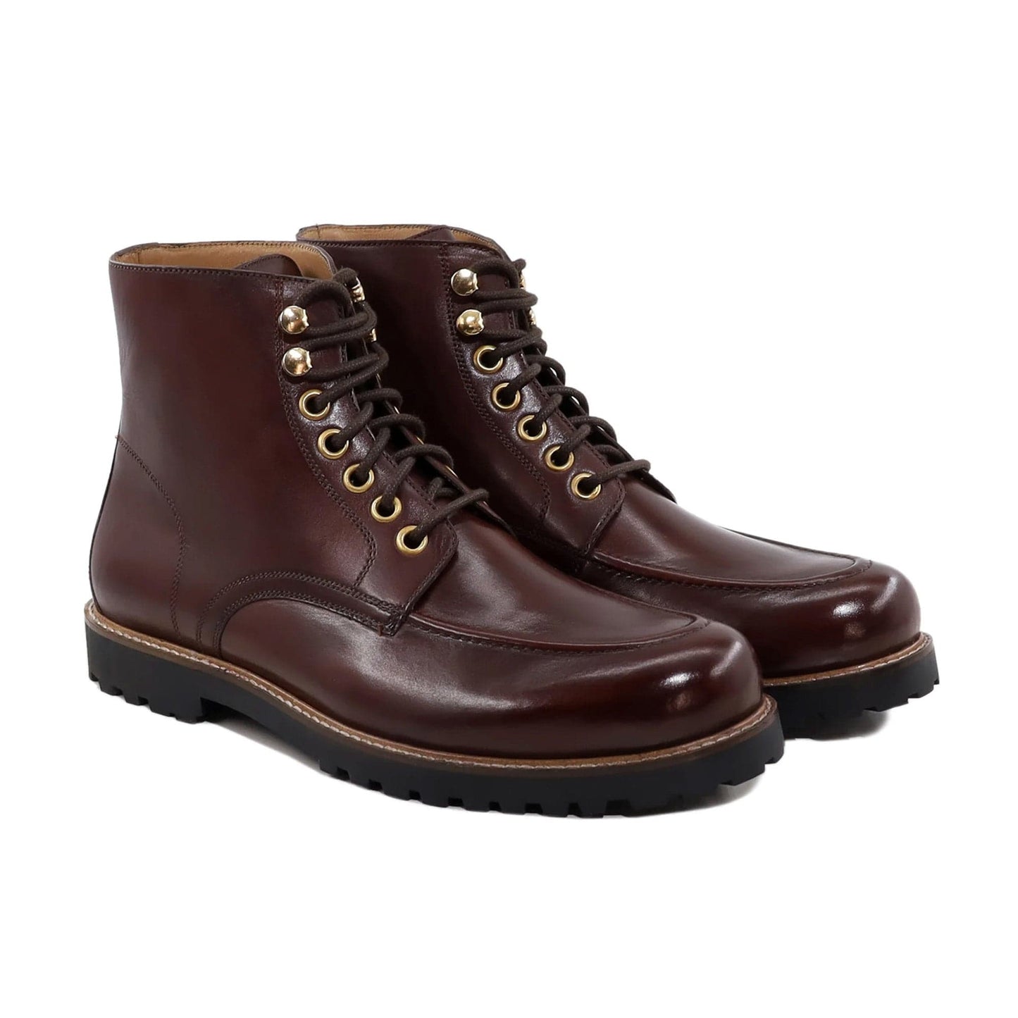 noirtide Handmade Custom Men's Oxblood Calf Leather Boot