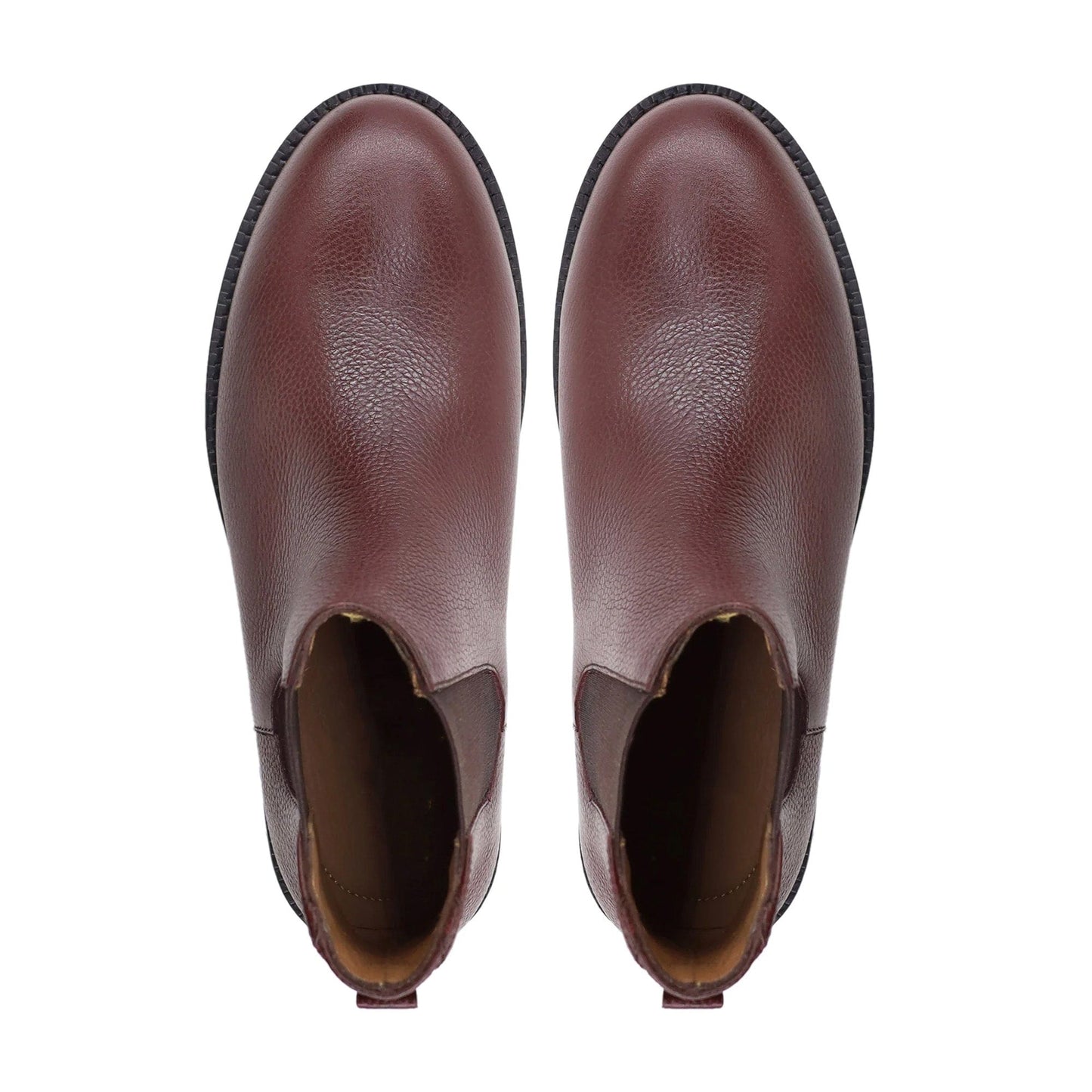 noirtide Handmade Custom Men's Oxblood Pebble Grain Leather Chelsea Boot