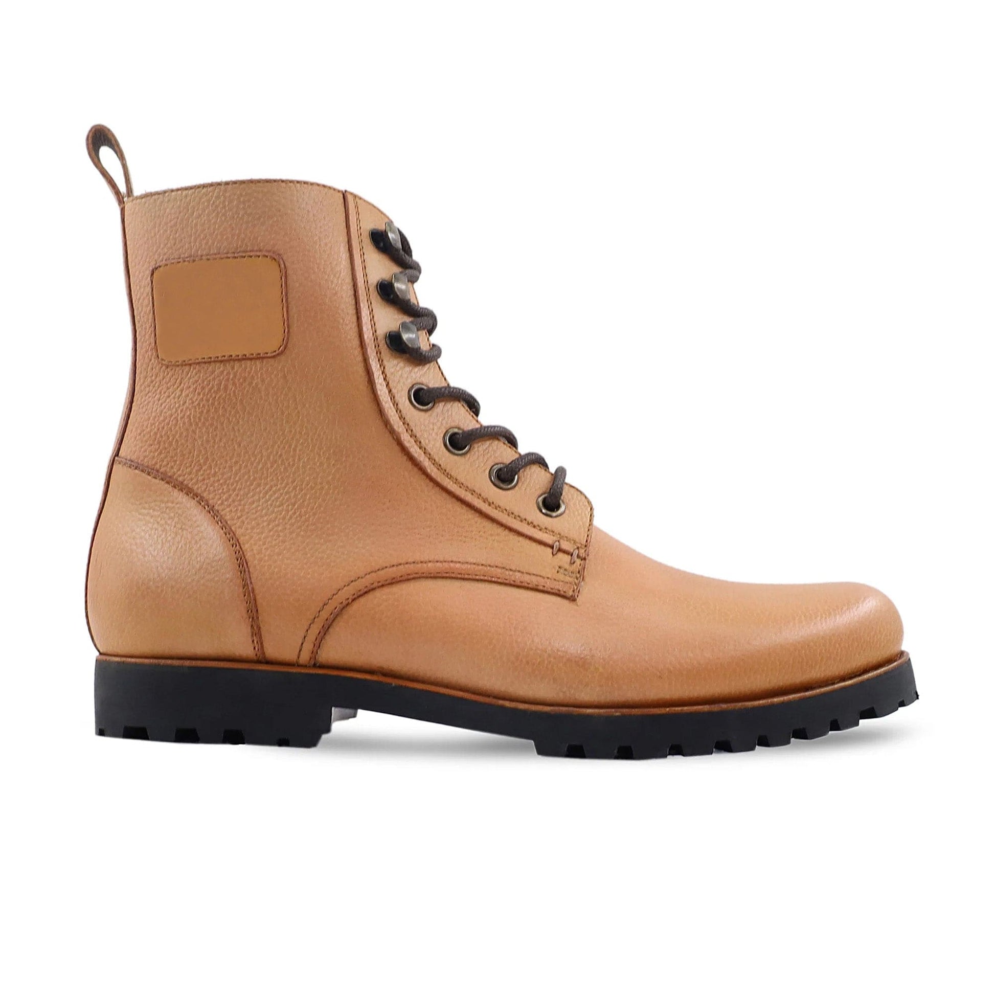 noirtide Handmade Custom Men's Tan Calf Leather Boot