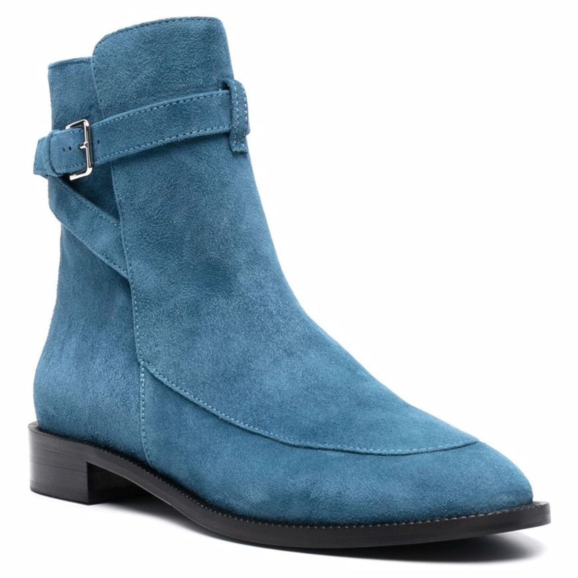 noirtide Handmade Custom Sky Blue Suede Leather Women Jodhpur Boots