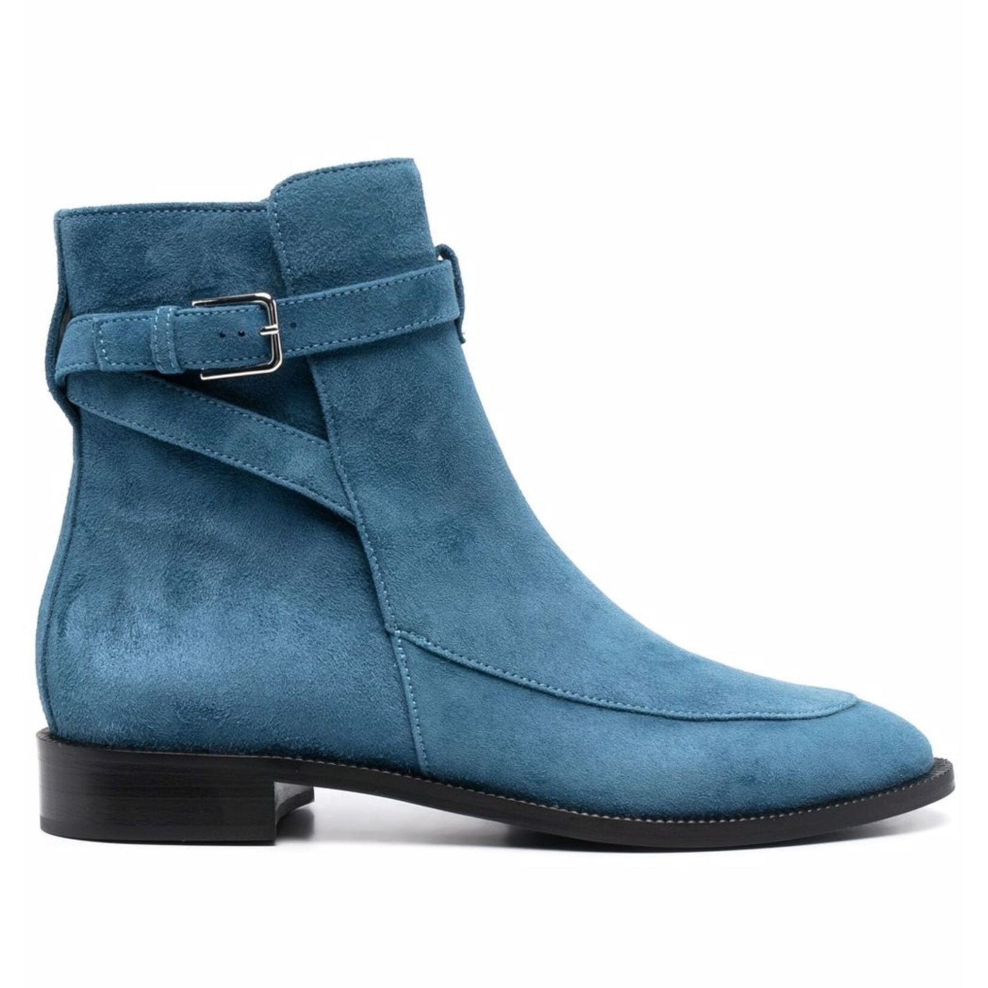 noirtide Handmade Custom Sky Blue Suede Leather Women Jodhpur Boots