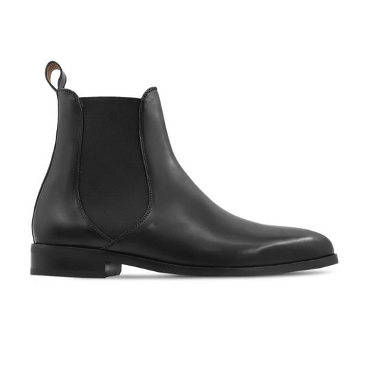 noirtide Handmade Customisable Black Leather Chelsea Boots For Men