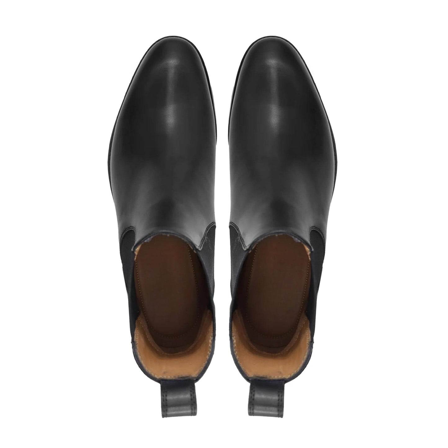 noirtide Handmade Customisable Black Leather Chelsea Boots For Men