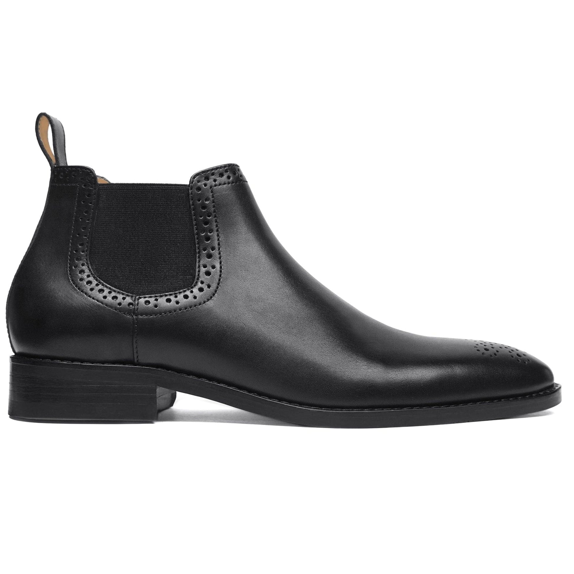 noirtide Handmade Customisable Black Leather Chelsea Boots For Men