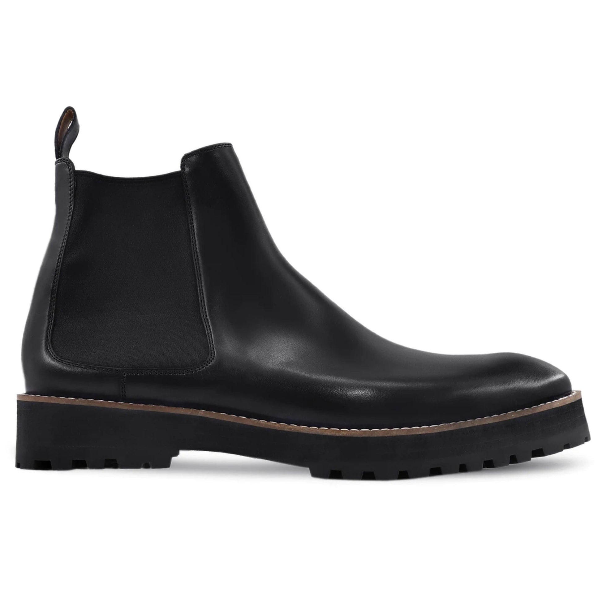 noirtide Handmade Customisable Black Leather Chelsea Boots For Men