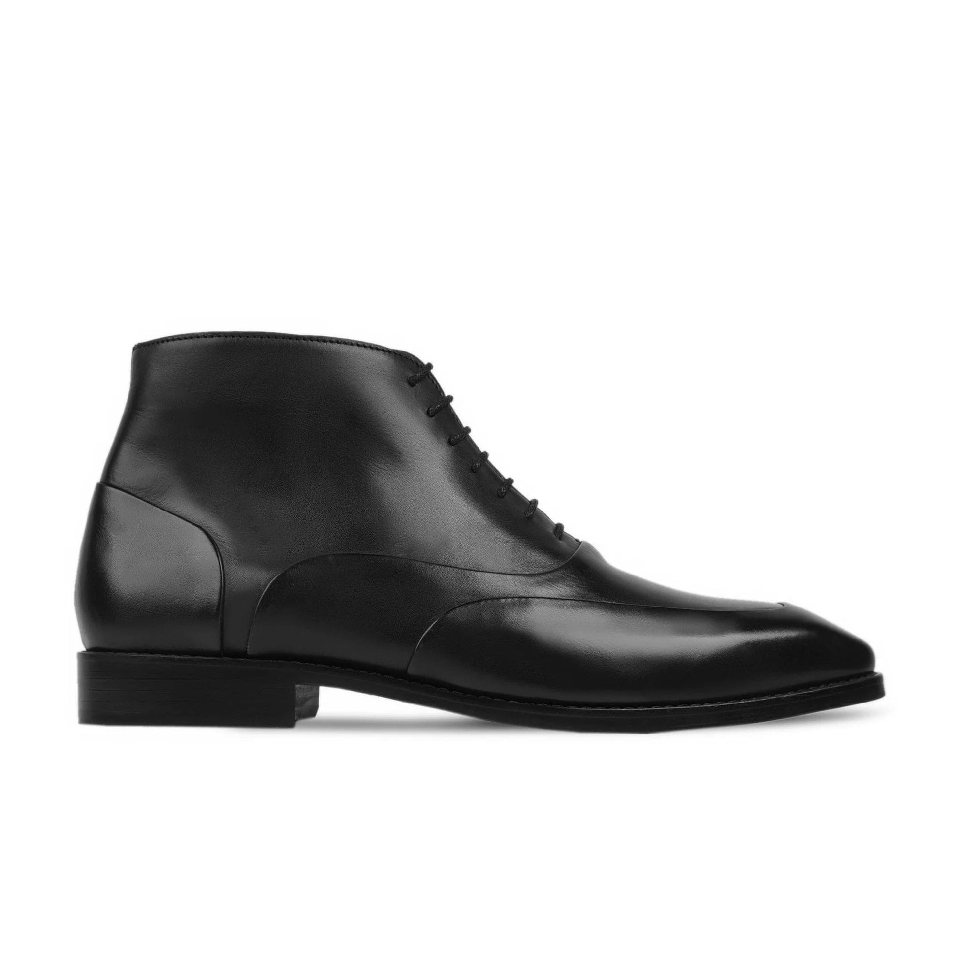 noirtide Handmade Customisable Black Leather Men Chukka Boots