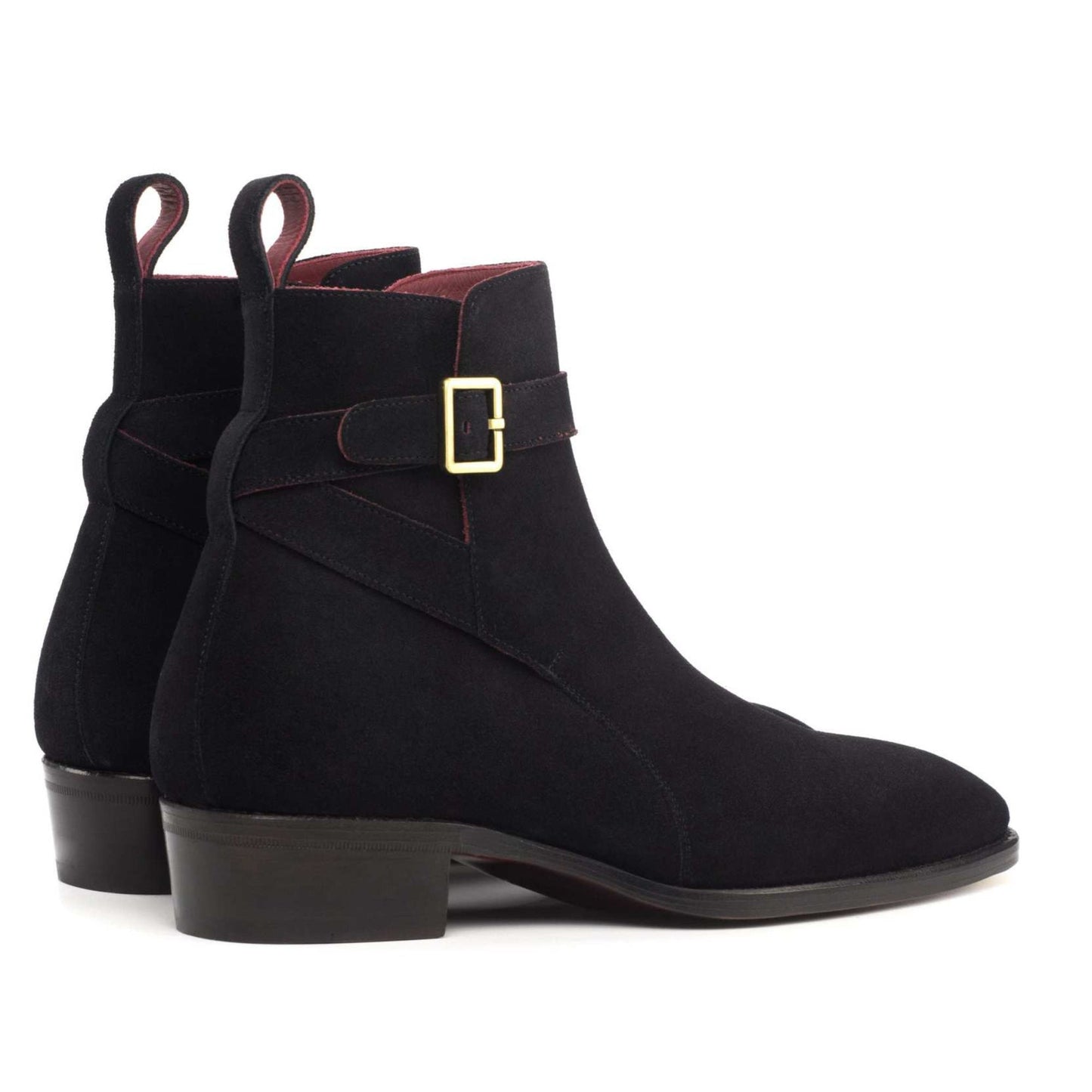 noirtide Handmade Customisable Black Suede Leather Joshpur Boots For Men