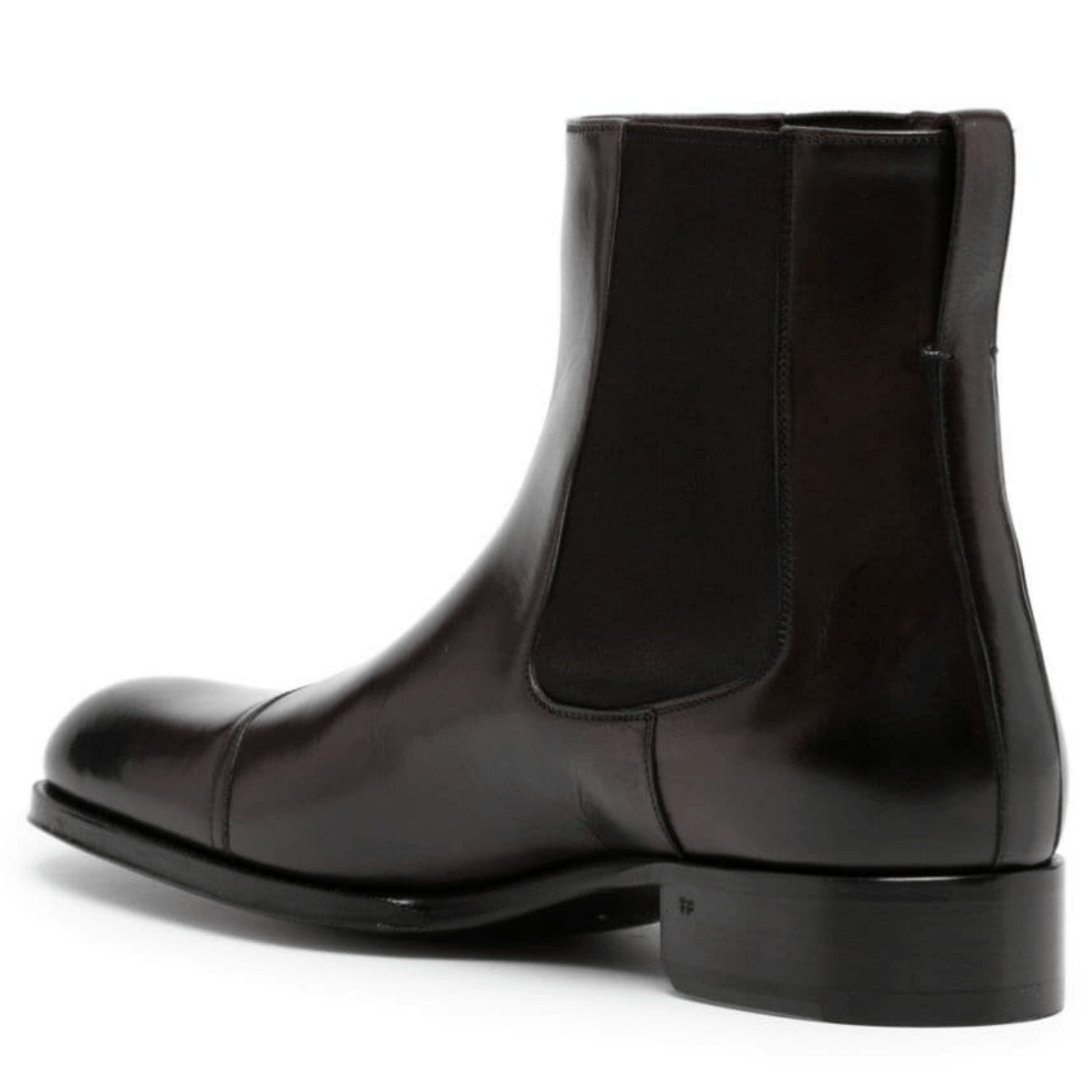 noirtide Handmade Customisable Brown Leather Chelsea Boots For Men