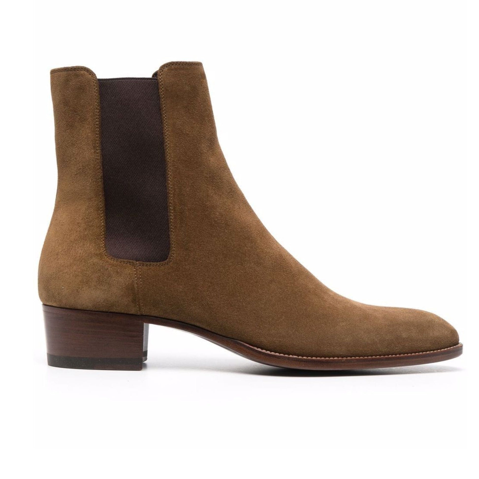 noirtide Handmade Customisable Brown Leather Chelsea Boots For Men